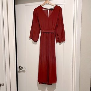 EUC Lulu’s V-Neck Flowy 3/4 Sleeve Maxi Dress Size L